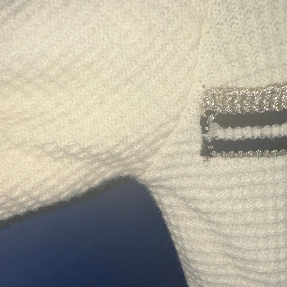 Chic Ivory and Black Button-Up Cardigan Size Small - Picture 6 of 15